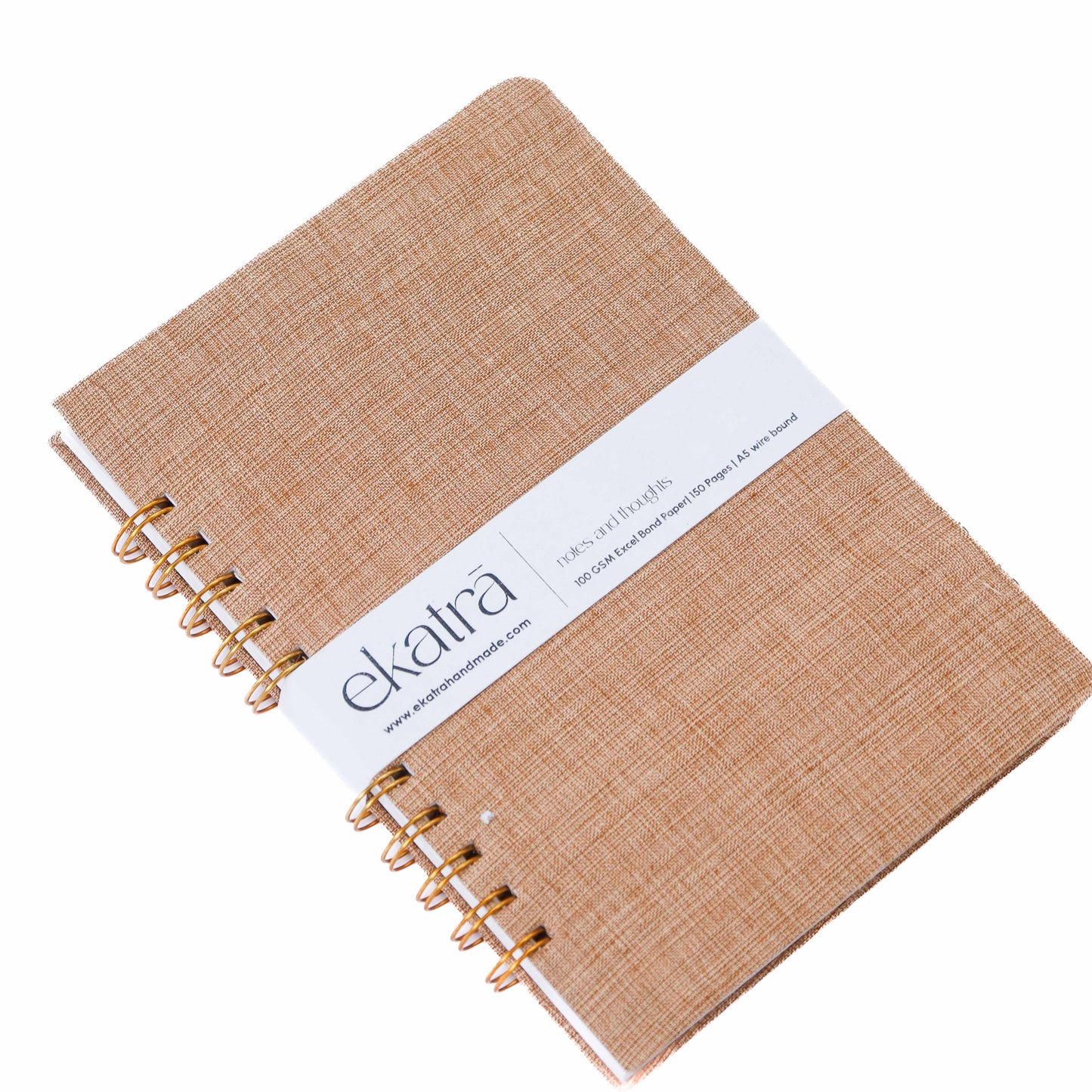 Handcrafted Sustainable A5 Wire Bound ruled 100 GSM paper Journal by Ekatra