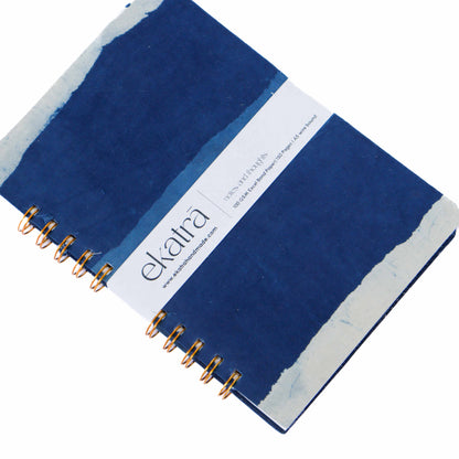Handcrafted Sustainable A5 Wire Bound ruled 100 GSM paper Journal by Ekatra