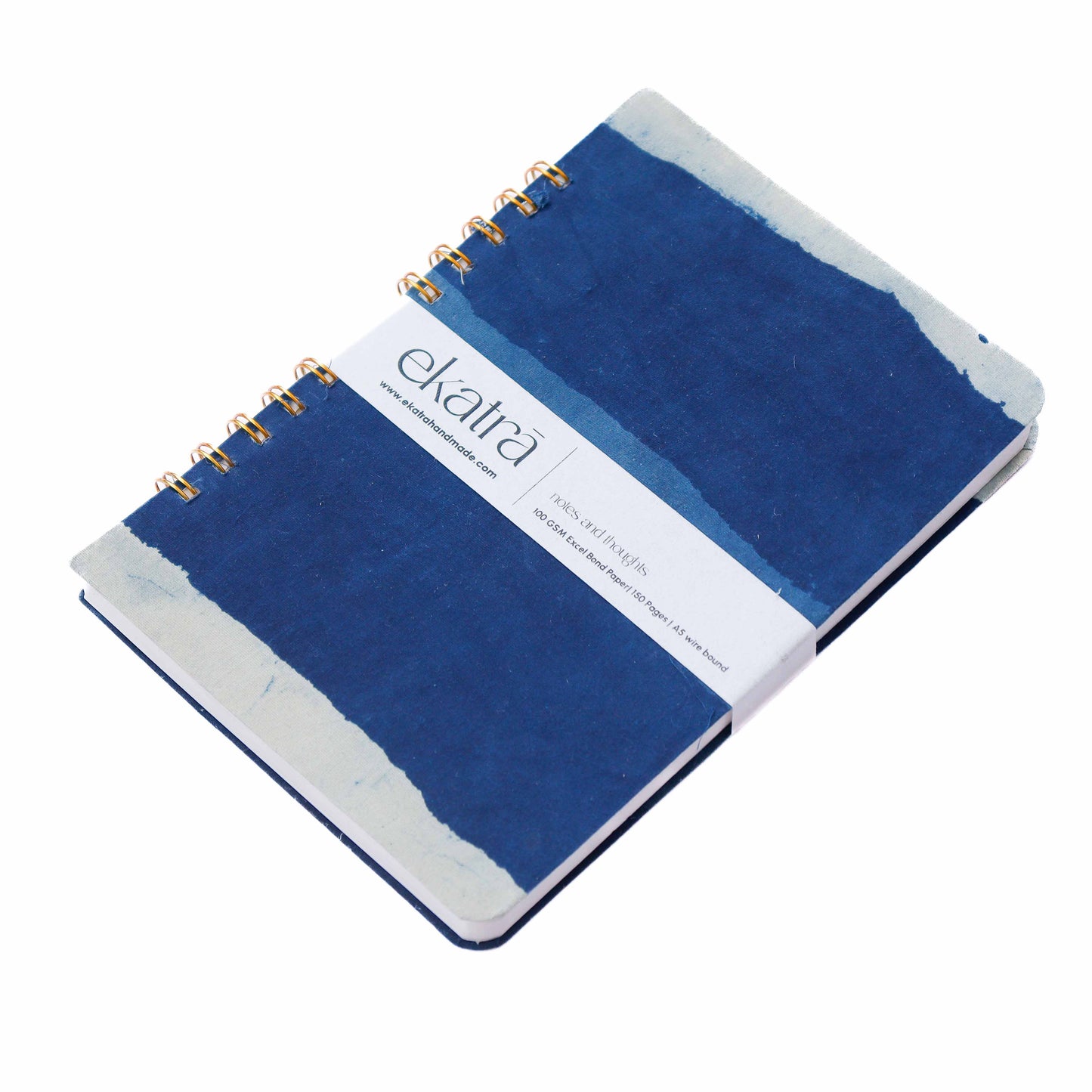 Handcrafted Sustainable A5 Wire Bound ruled 100 GSM paper Journal by Ekatra