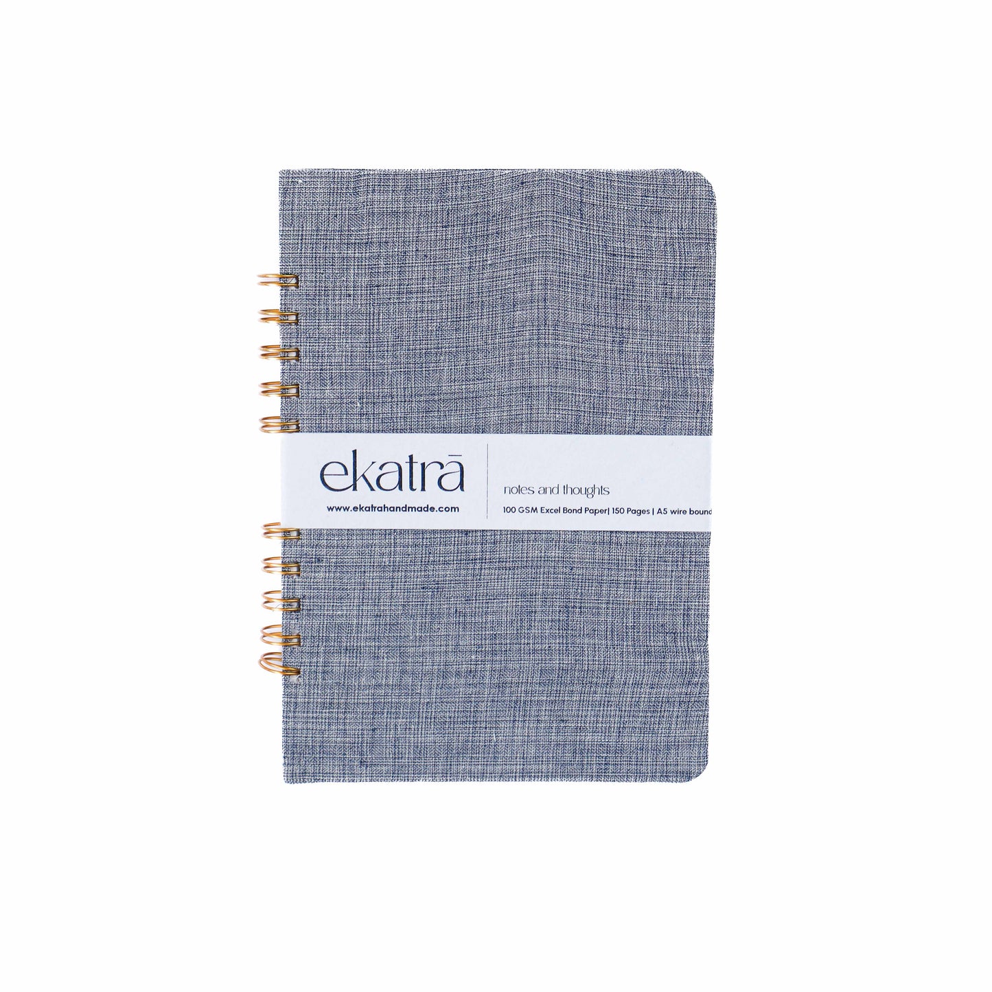 Handcrafted Sustainable A5 Wire Bound ruled 100 GSM paper Journal by Ekatra