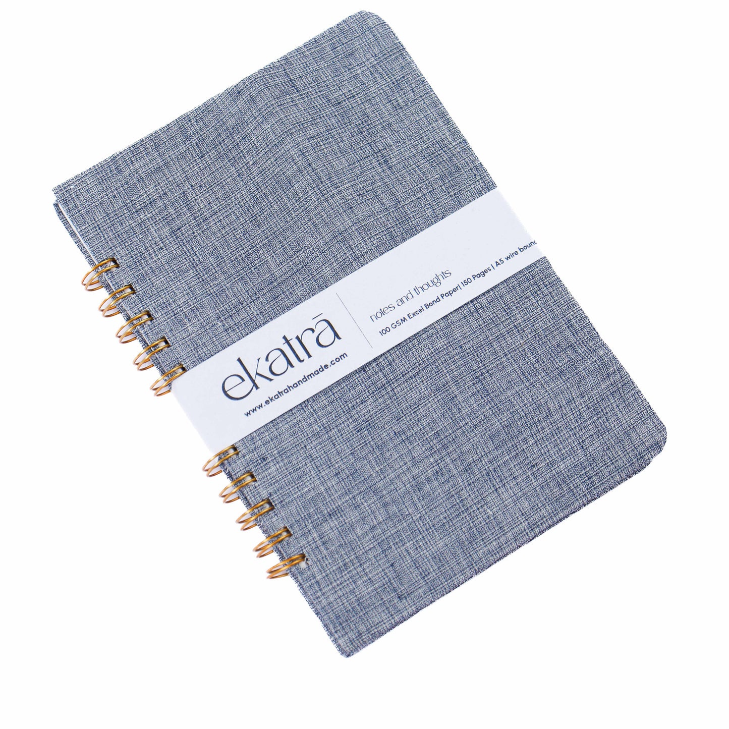 Handcrafted Sustainable A5 Wire Bound ruled 100 GSM paper Journal by Ekatra