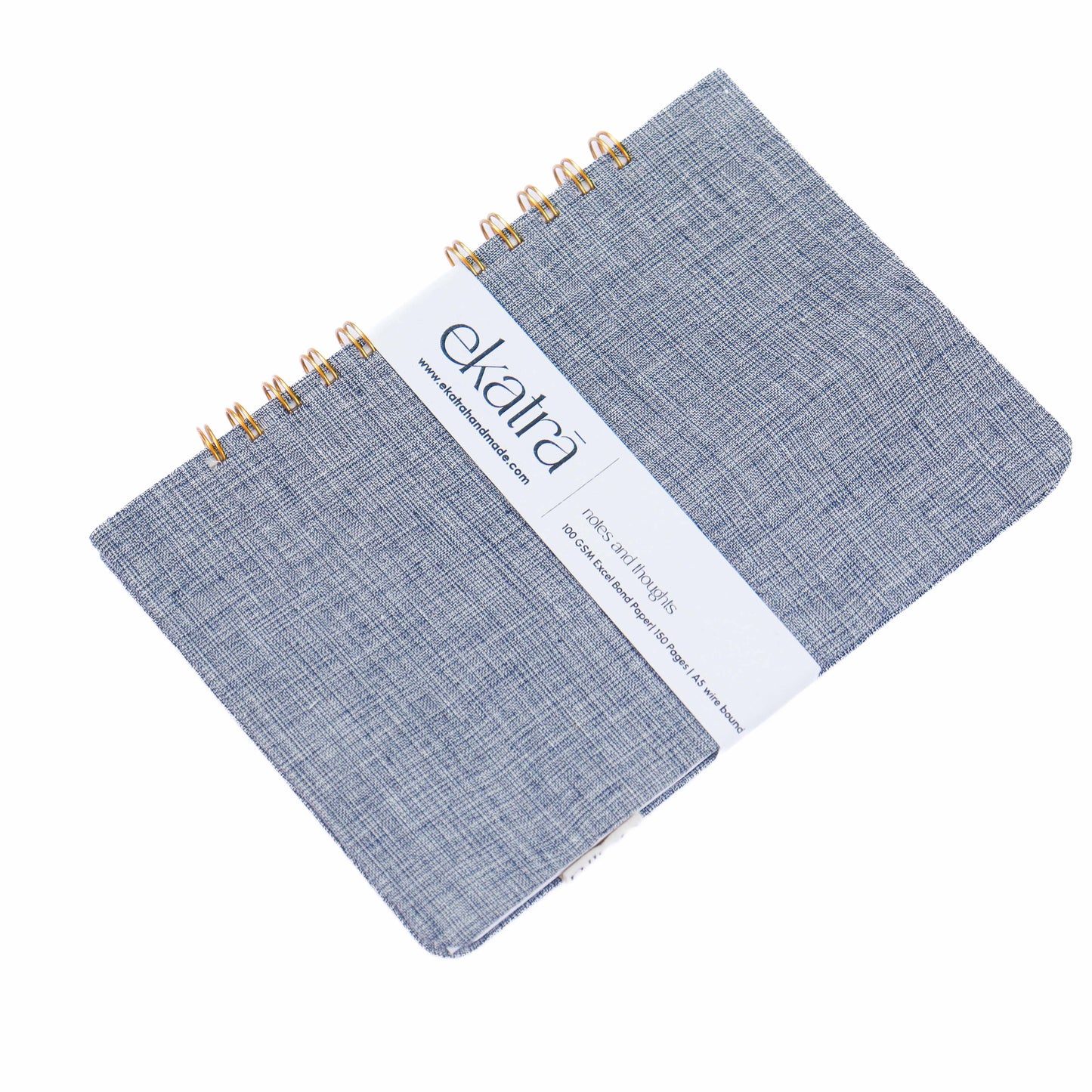 Handcrafted Sustainable A5 Wire Bound ruled 100 GSM paper Journal by Ekatra