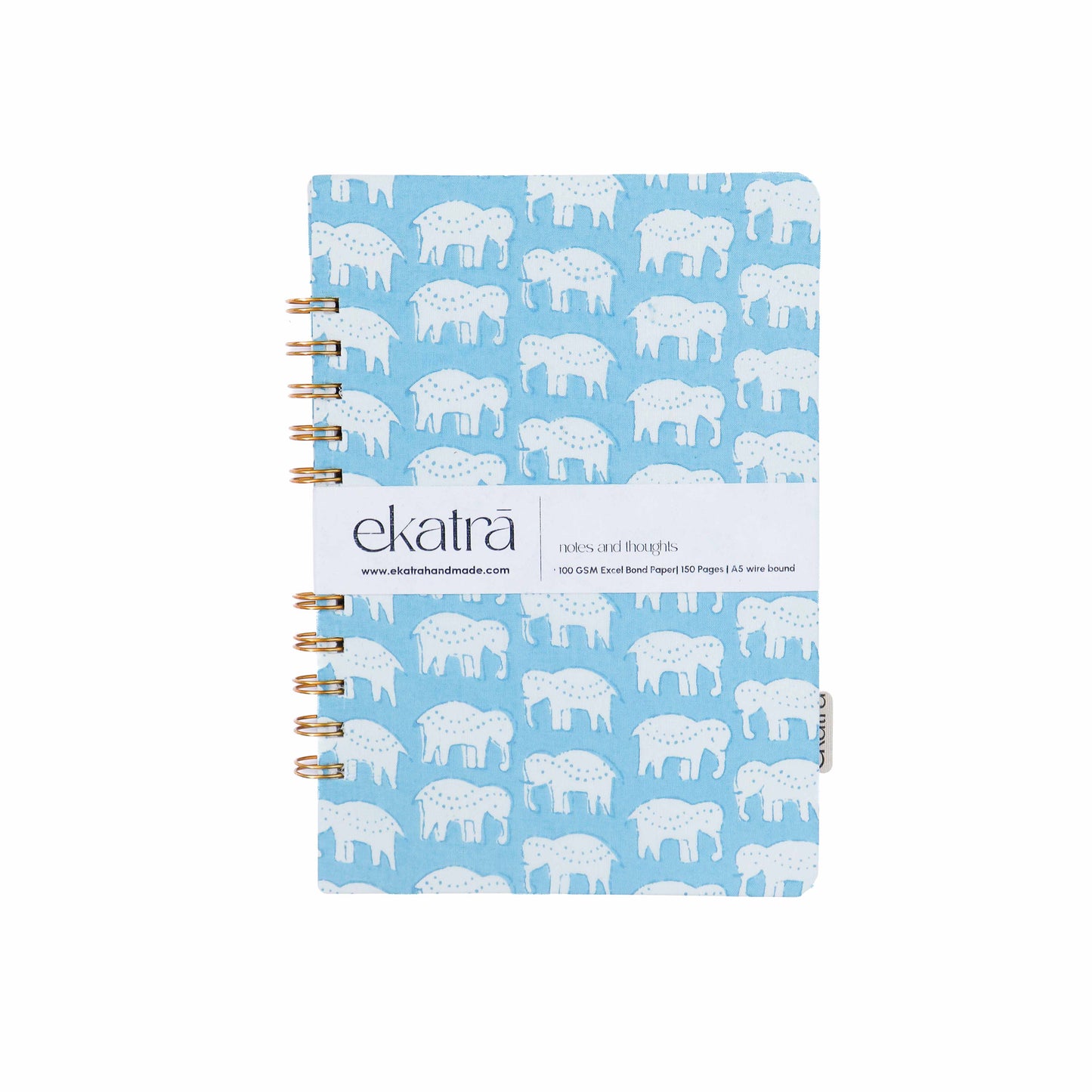 Handcrafted Sustainable A5 Wire Bound ruled 100 GSM paper Journal by Ekatra