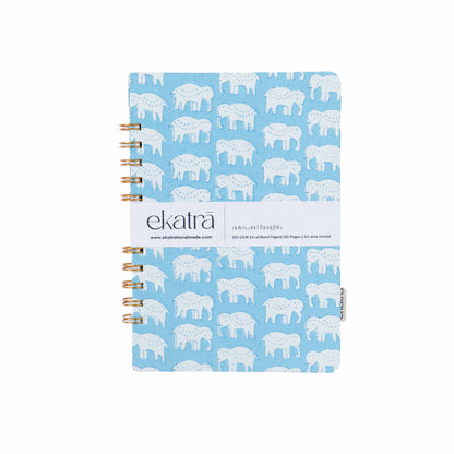 Handcrafted Sustainable A5 Wire Bound ruled 100 GSM paper Journal by Ekatra