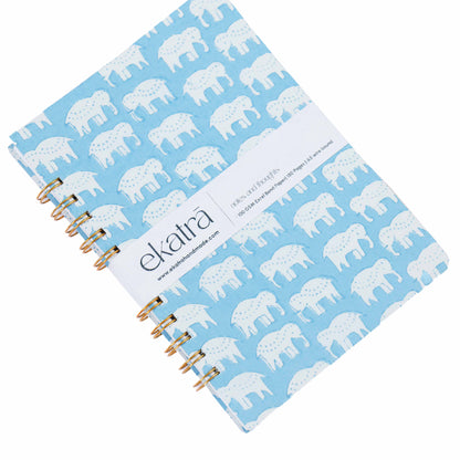 Handcrafted Sustainable A5 Wire Bound ruled 100 GSM paper Journal by Ekatra
