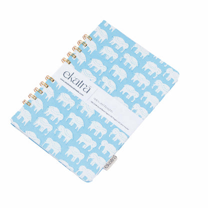 Handcrafted Sustainable A5 Wire Bound ruled 100 GSM paper Journal by Ekatra