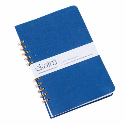 Handcrafted Sustainable A5 Wire Bound ruled 100 GSM paper Journal by Ekatra