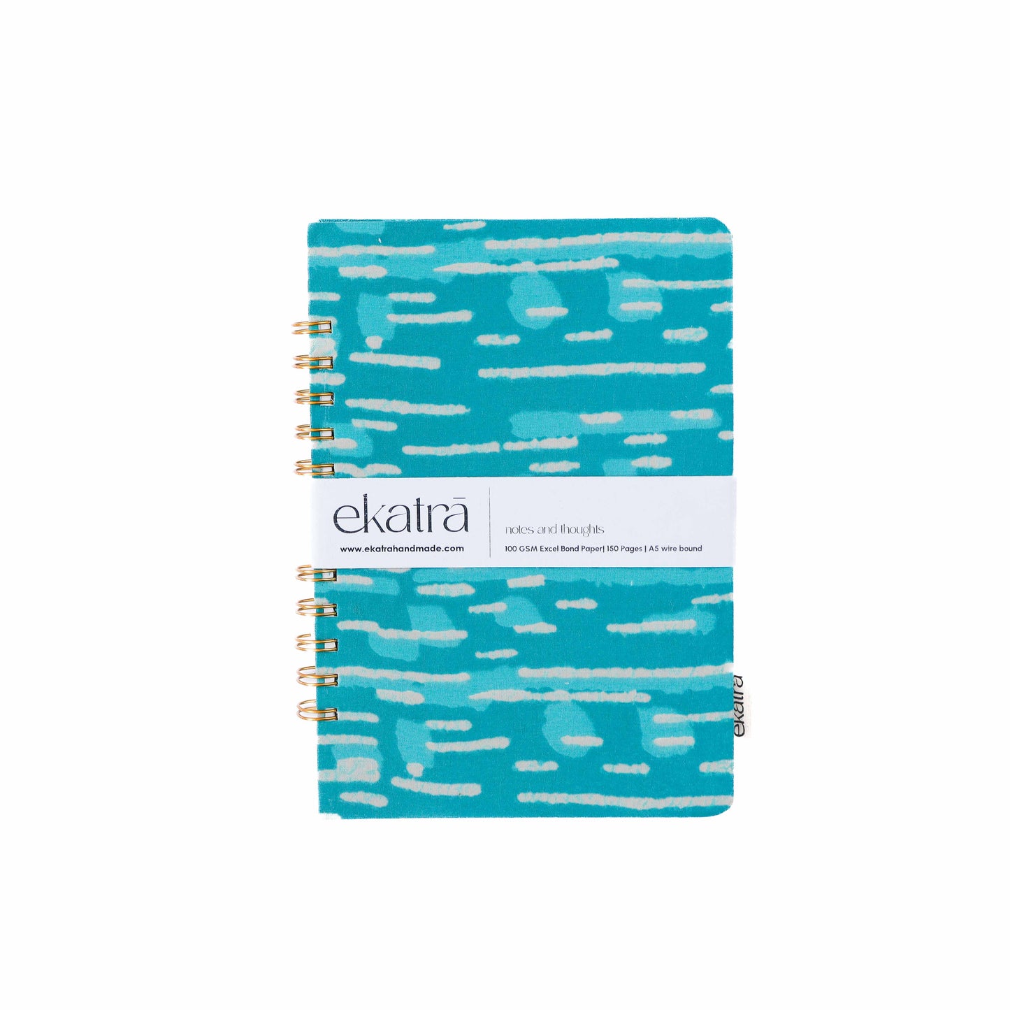 Handcrafted Sustainable A5 Wire Bound ruled 100 GSM paper Journal by Ekatra