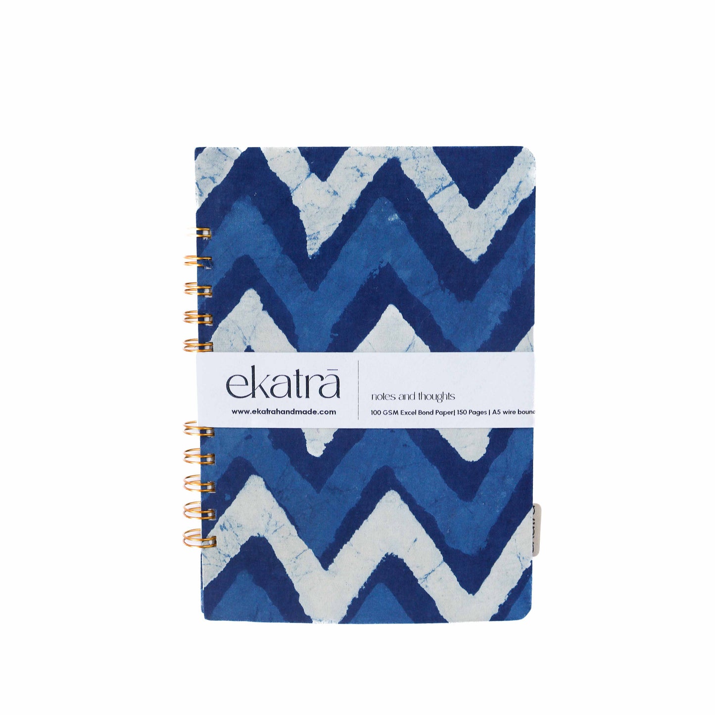 Handcrafted Sustainable A5 Wire Bound ruled 100 GSM paper Journal by Ekatra