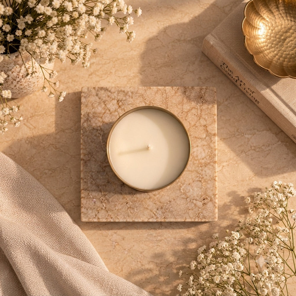 Golden Aura Metallic Hand-Poured Handmade Candle