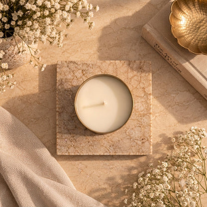 Golden Aura Metallic Hand-Poured Handmade Candle