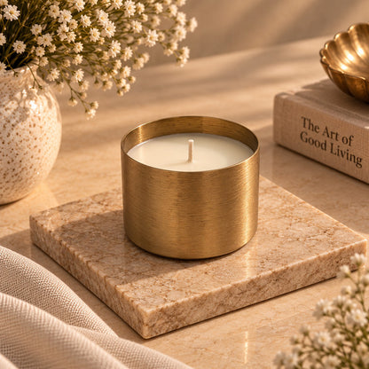 Golden Aura Metallic Hand-Poured Handmade Candle