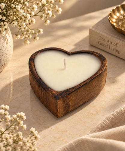 Heart-Shaped Decorative Candle