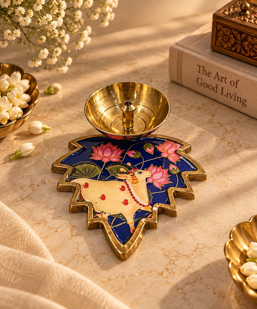 Enamel Pichwai Theme diya
