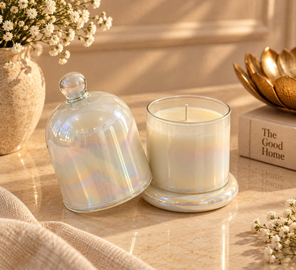 Iridescent Glass Jar Candle