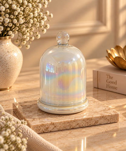 Iridescent Glass Jar Candle