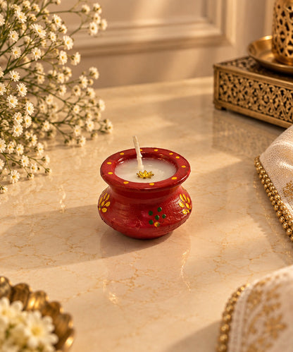 Mini Clay Matka Candle