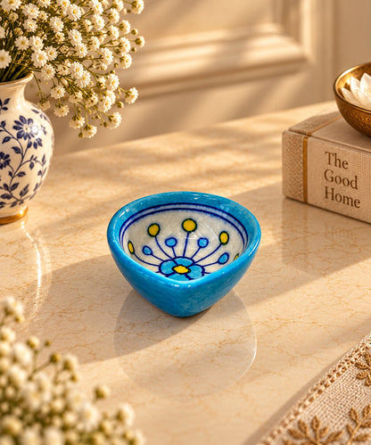 Handmade Blue Pottery Diya