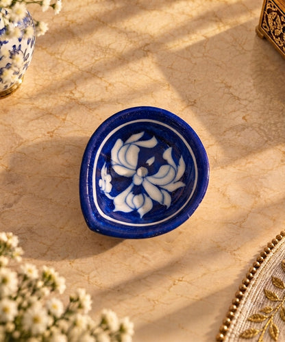 Handmade Blue Pottery Diya