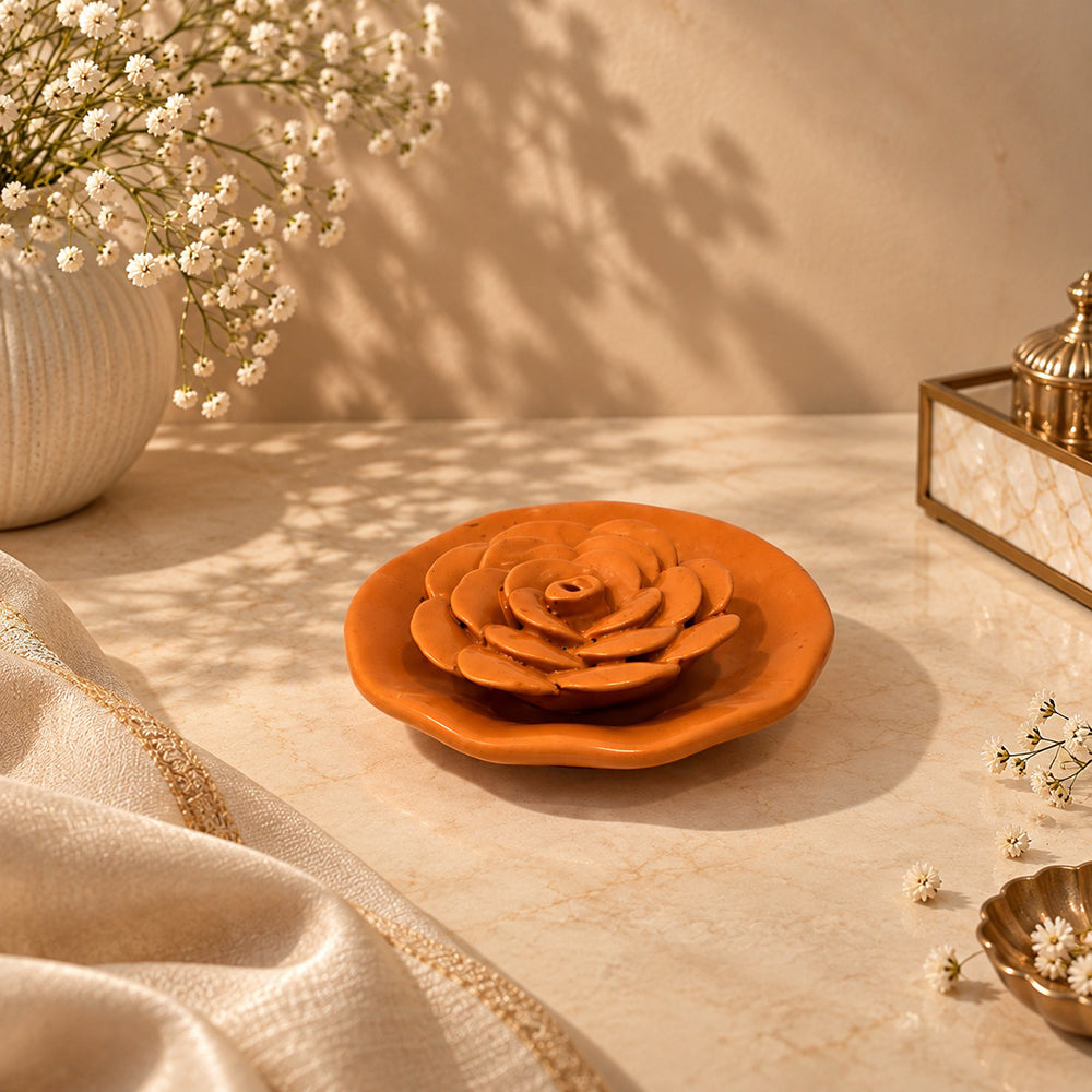 Ceramic Lotus Incense Holder