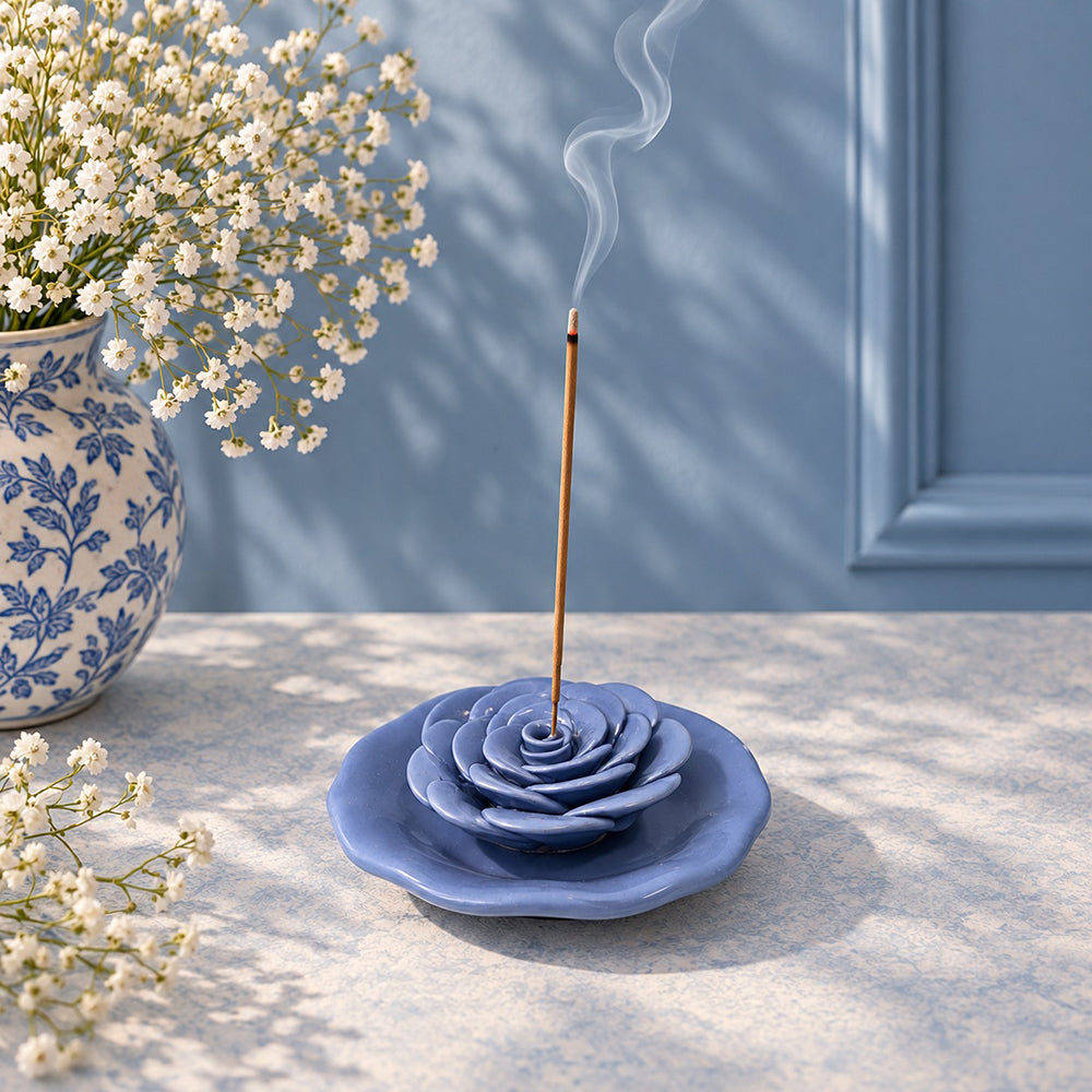 Ceramic Lotus Incense Holder