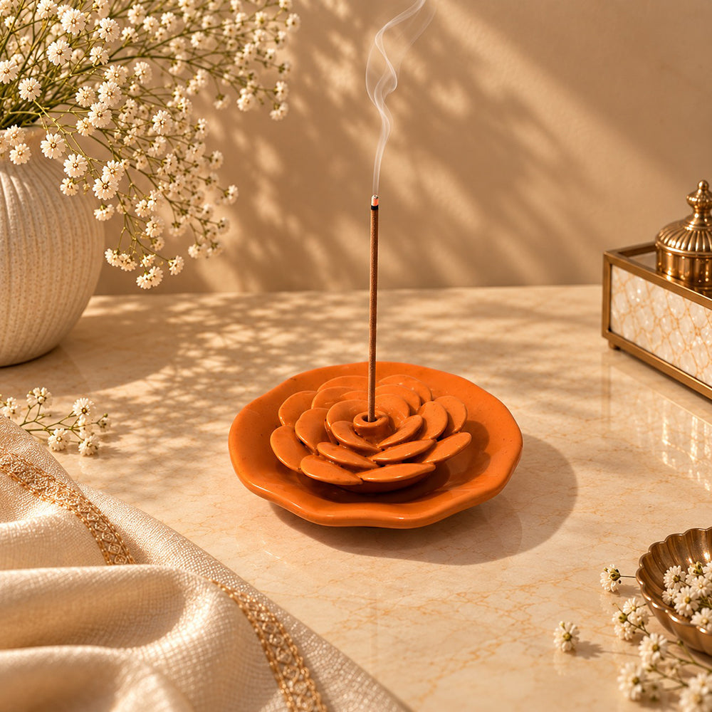 Ceramic Lotus Incense Holder
