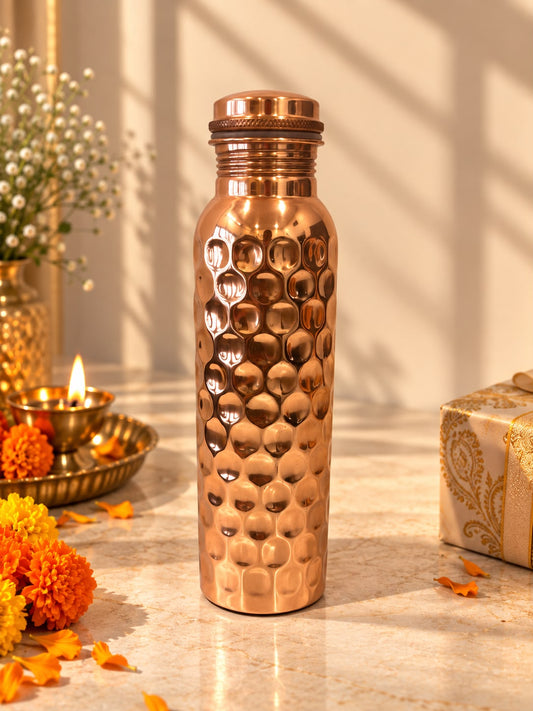 Hammered Copper Water Bottle