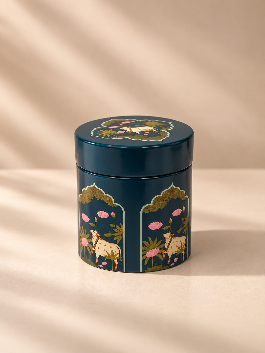 Blue Floral Decorative Gift Tin