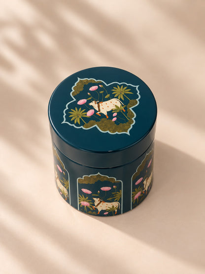 Blue Floral Decorative Gift Tin