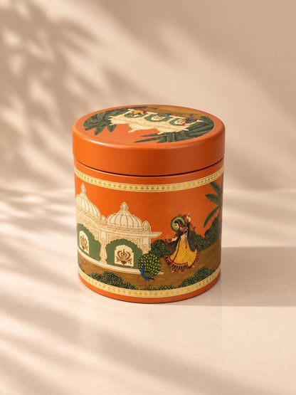 Orange Decorative Gift Tin