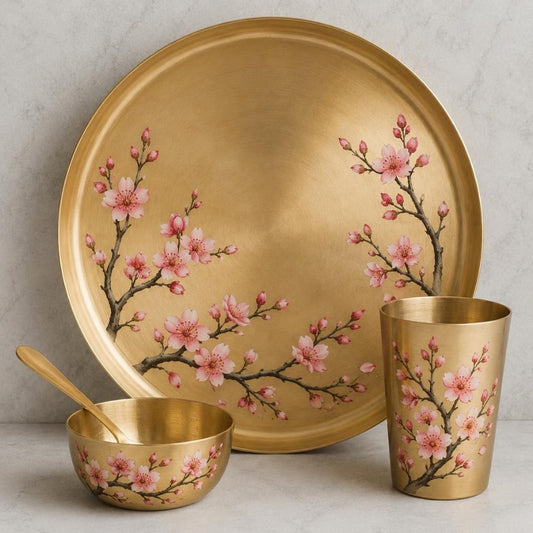 Kansa Dinner Set • Hand Painted