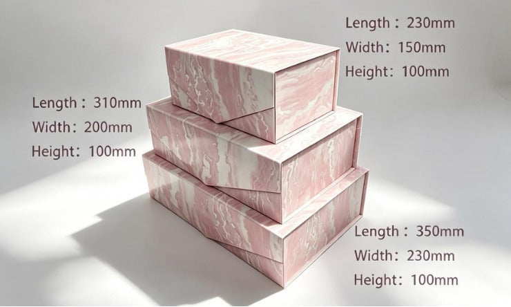 Pink Marble Magnetic Collapsible Box