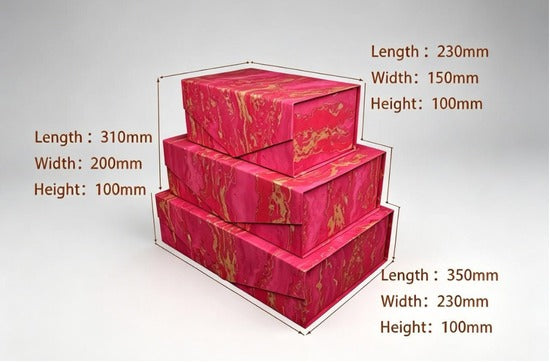 Red Marble Magnetic Collapsible Box