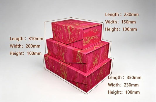 Red Marble Magnetic Collapsible Box