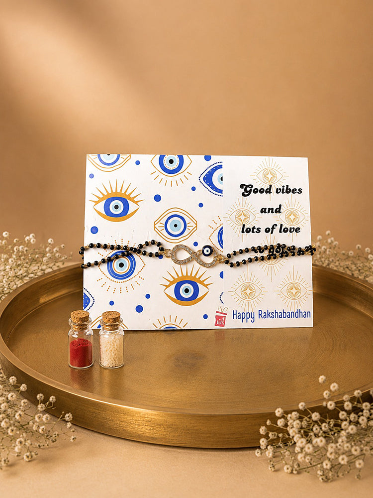 Nazar Infinity Mangalsutra Style Bracelet for Bhabhi