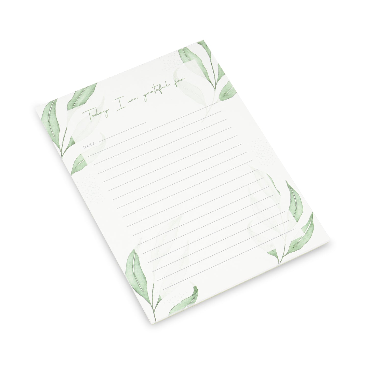 Green Gratitude Notepad Planners