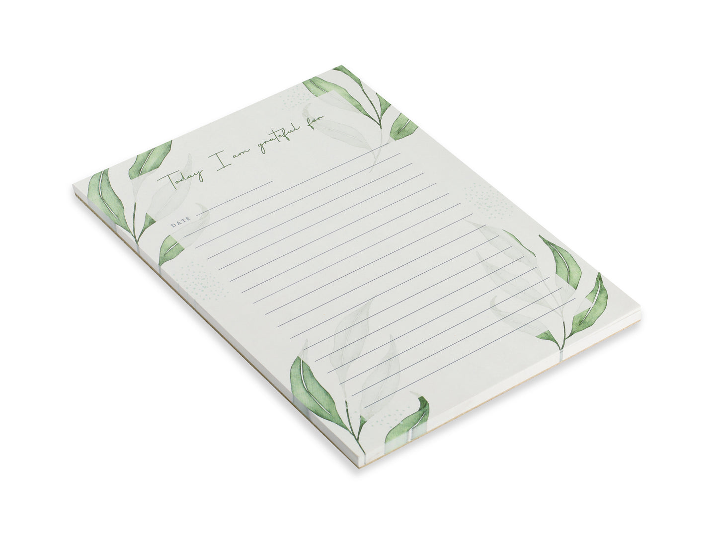 Green Gratitude Notepad Planners