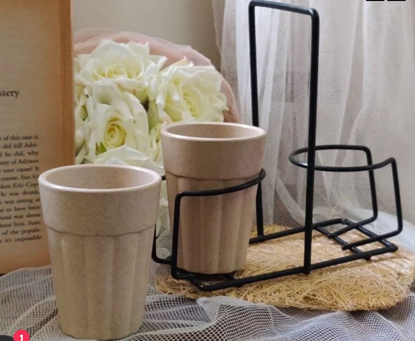 Rice husk cutting chai set of 2