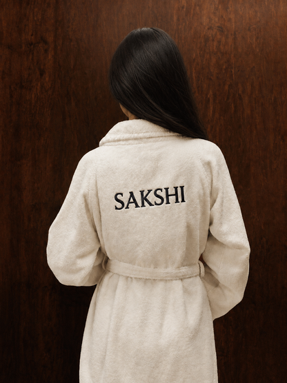Terry cotton bathrobe