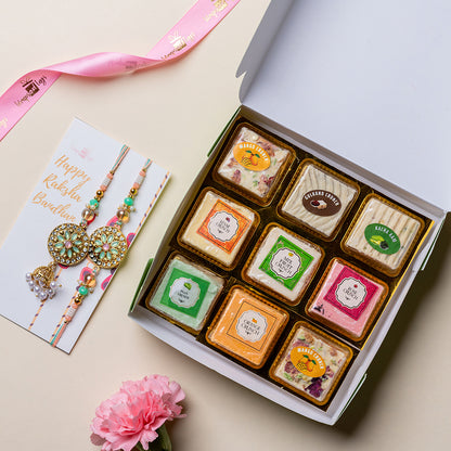 Mithai Mint Rakhi Set